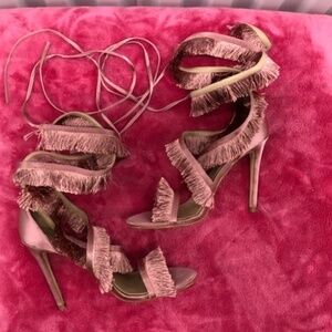 Sexy High Tie Heeled Shoes Sandals, EU7/9US, NWBag